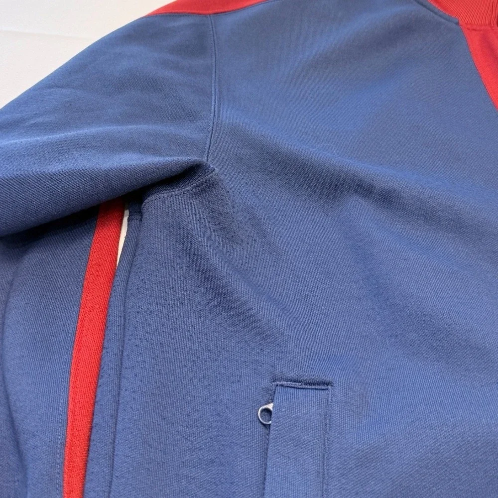 Y2K The North Face Retro Knit Track‎ Warm Up Jacket Mens M Navy Crimson White